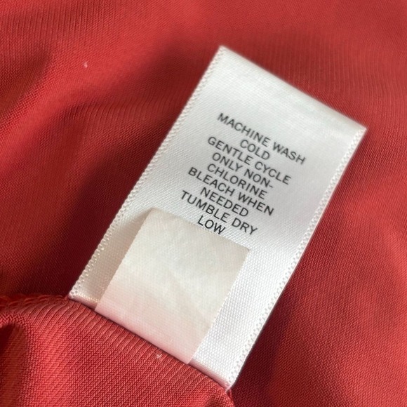 Banana Republic Petite Coral Jersey Knit Wrap Dress 3/4 Sleeve - Picture 8 of 9